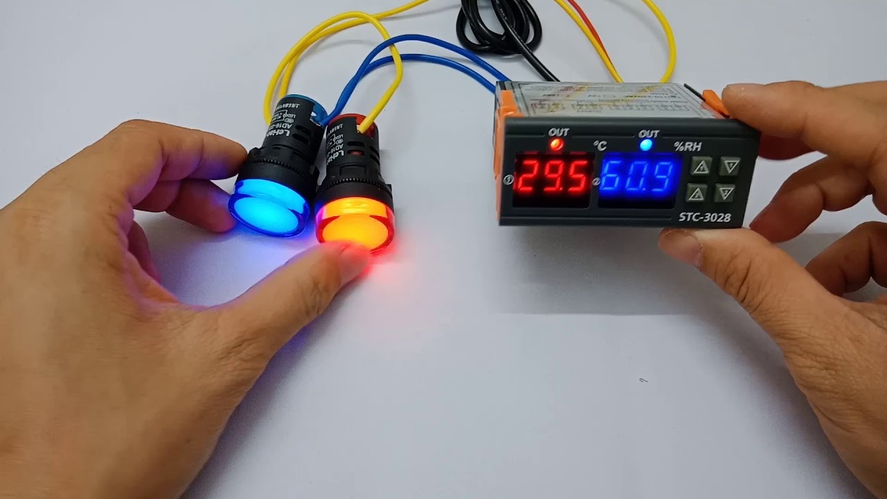 👍 Chi tiết cách sử dụng STC-3028 Khống chế nhiệt độ, ẩm độ cho máy ấp, lò sưởi, máy sấy