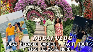 DUBAI VLOG: MIRACLE GARDEN • YACHT TOUR • MISS LILYS• HOTEL ON MARINA &amp; MORE