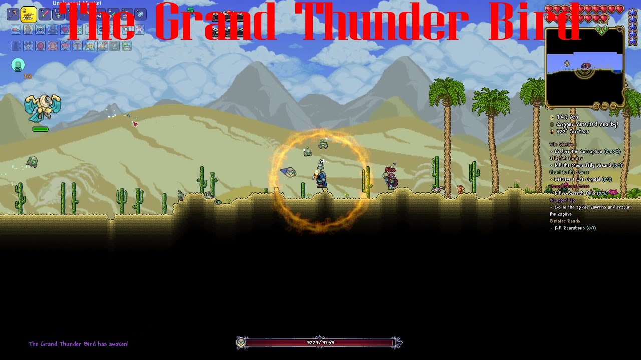 Terraria Calamity Mod Part 4) Our First Boss Fight!!