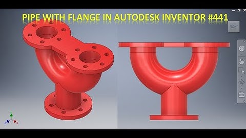 Pipe with Flange in Autodesk Inventor || Inventor tutorial for Beginners || Inventor tutorial #441