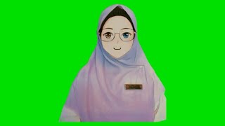 Green Screen Animasi Muslimah Berbicara