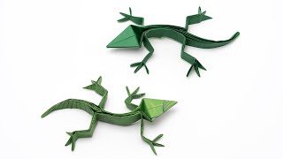 Origami Lizard tutorial (Román Díaz) 折り紙 トカゲ Lagartija