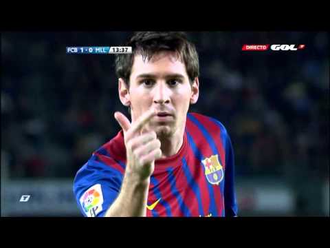 Celebración Messi 1,2,3 vs. Mallorca 29/10/2011