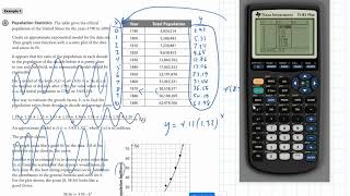 Algebra 2 14.1 Exponential Regression