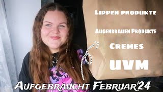 Aufgebraucht | Februar'24 | Lippen,-Augenbrauen Produkte uvm