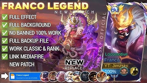 Script Skin Franco Legend - King of Hell No Password | Full Effect Voice | Patch Terbaru
