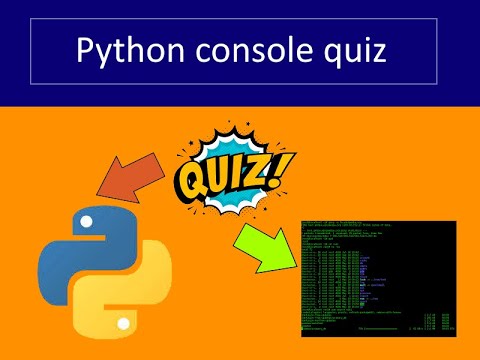 Python to make a quiz in the cosole