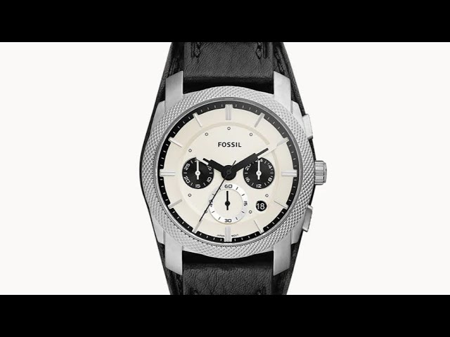 CHRONOGRAPH MACHINE WATCH MEN - FOSSIL LEATHER FS5921 42MM BLACK - UNBOXING YouTube ECO FOR