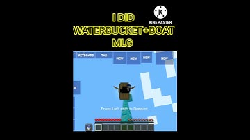 i did waterbucket+boat mlg in pojav launcher #minecraft #shorts #clutch #viral