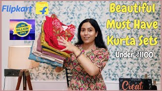 Flipkart Must Have Kurta Sets Unde ₹1100 | Festive,Partywear Stylish Suits | Flipkart BBD Sale