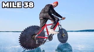 Cycling Across 38 Miles of Ice! (Airrack Deleted Video Reupload)