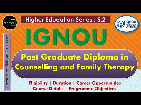 IGNOU  |P G Diploma In Counselling And Family Therapy | IGNOU In Malayalam | IGNOU In English