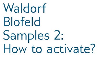 [tutorial] Blofeld Samples 2: How to activate? (+ Factory Samples)