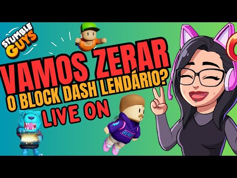 Block dash LENDÁRIO⚠️Portugues Brasil⚠️Live de Stumble guys ao vivo Jogando  com os inscritos 