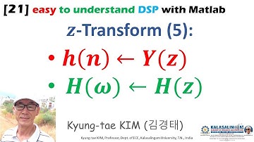 [21] easy to understand DSP with Matlab: z transform: Impulse response h(n), Frequency response H(w)
