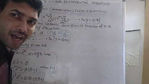 EULER-CAUCHY Differential Equation Telugu Lec-11