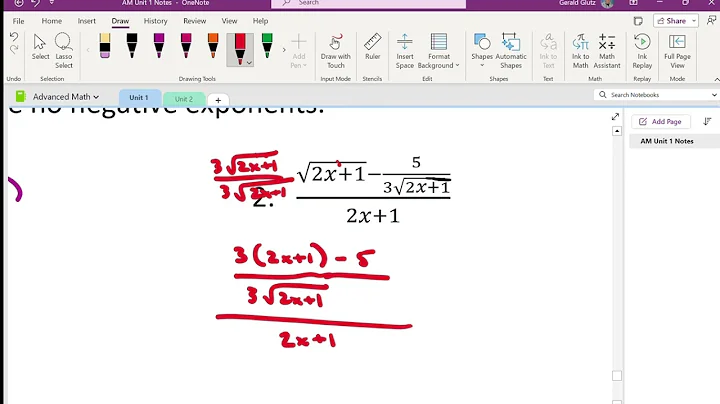 AM 1-8 Simplify Complex Fractions with Radicals Notes