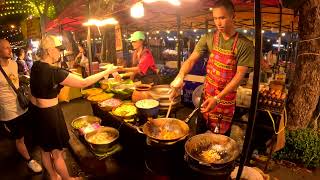 Uncovering the Best Street Food in Thailand: Mouthwatering Seafood Noodles Stir-Fry! #ThaiCuisine