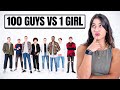 100 guys vs 1 girl