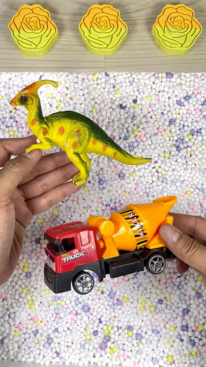 Hunting for toy cars and dinosaur toys #shorts #toys #children's toys #toy cars