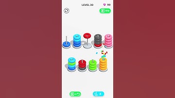 Color Hoop Stack Level 30 Solution 🏆 #shorts