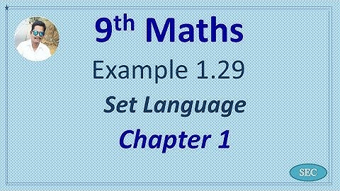 9th Std Maths Chapter 1 Set Language Example 1.29 | Tamil |  English