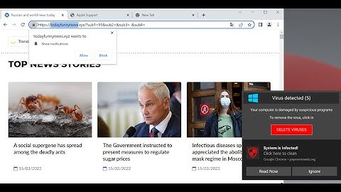 Todayfunnynews.xyz browser notifications (removal guide).