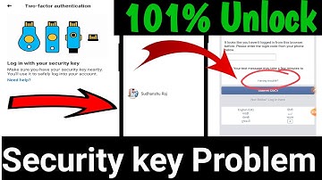 Login with your Security key Problem | How to Security key facebook Problem || Security key 2023