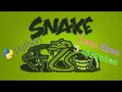 Python Snake Tutorial with GUI [LESS THEN 5 MINUTES][EASY]