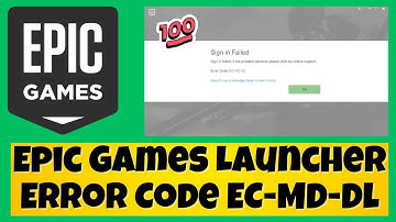 How to Fix Epic Games Launcher Error Code EC-MD-DL ✅ 2023 Latest