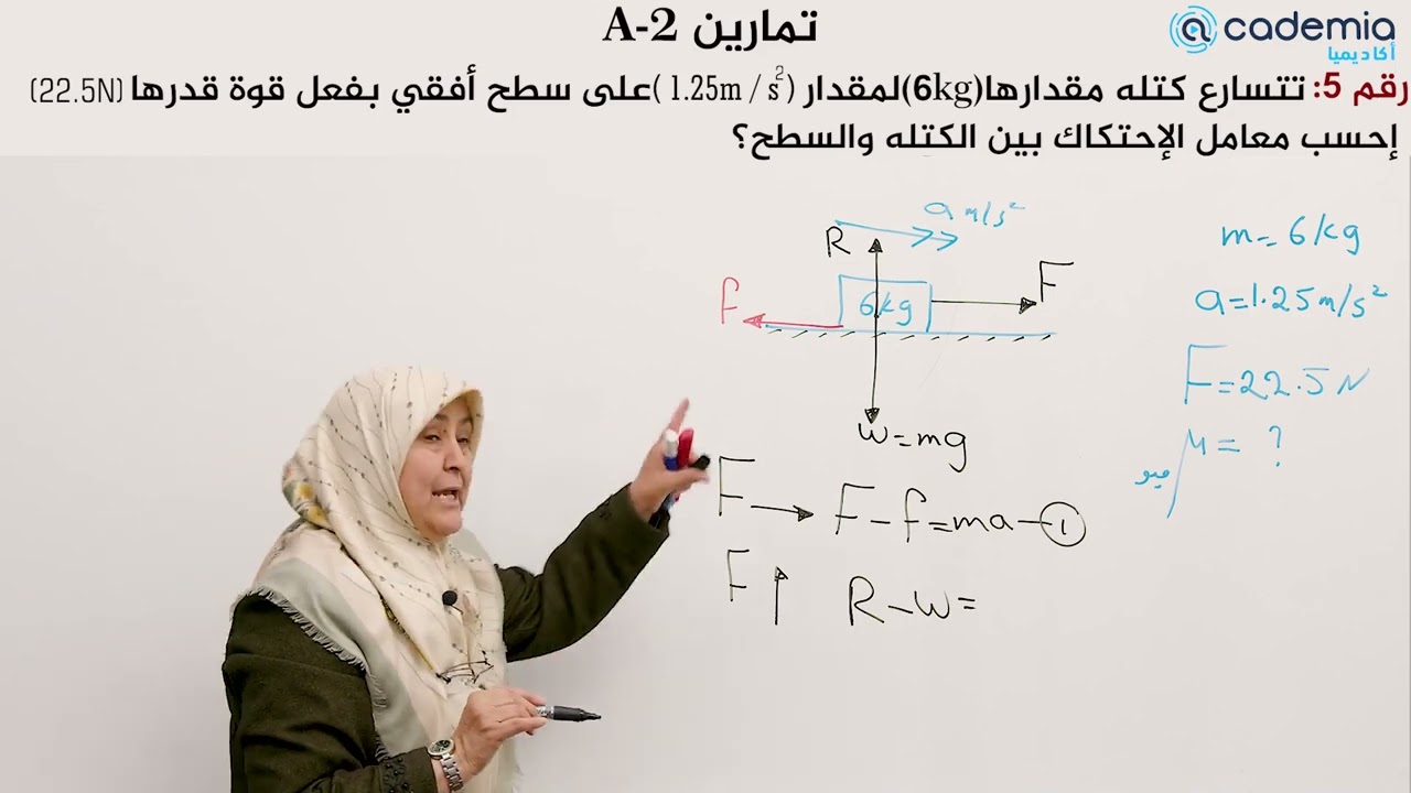 أ.فوزيه الزرقاني - ميكانيكا - تمارين  A - 2