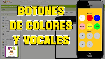 BOTONES DE COLORES Y VOCALES EN MIT App Inventor 2
