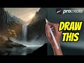 Waterfall  procreate tutorial 171