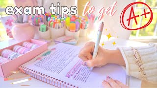 Exam day routine   last minute study tips to get those A's ✨💯