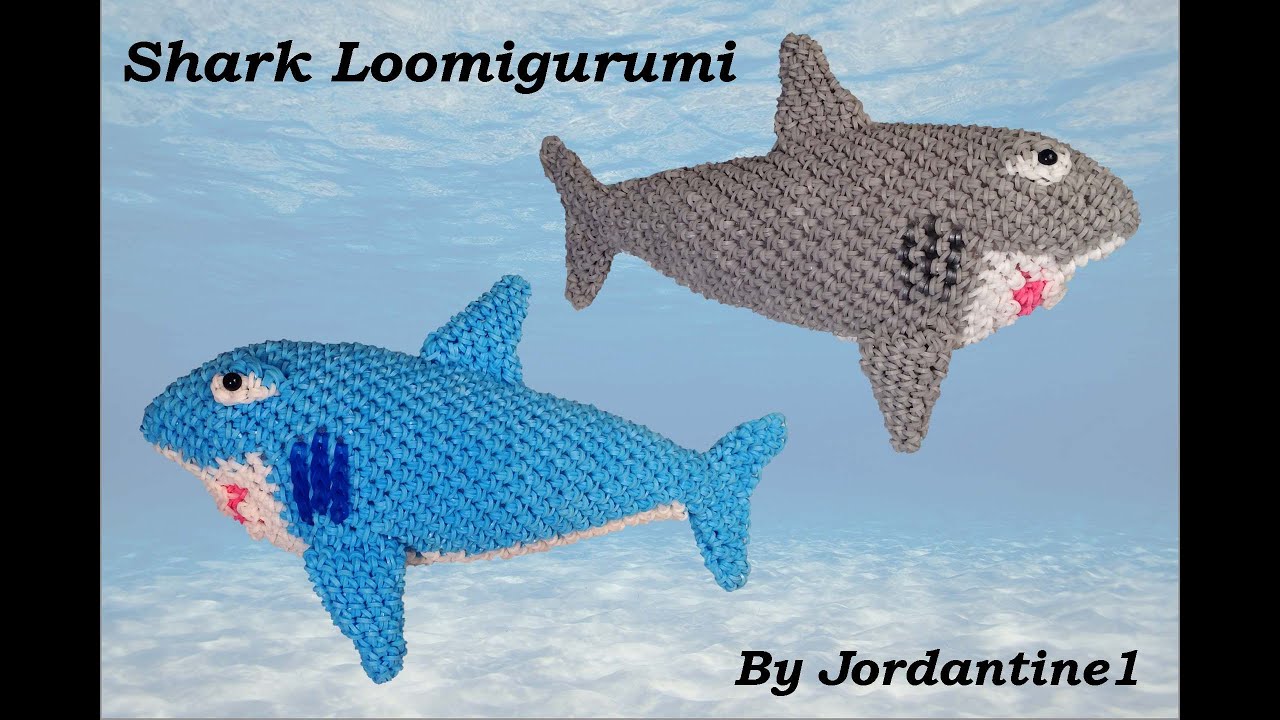 Shark Loomigurumi Amigurumi Part 3 Rainbow Loom Band Crochet Hook Only Bruce Finding Nemo Лумигуруми