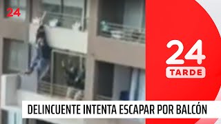 Cuatro detenidos: fue sorprendido vendiendo droga e intentó tirarse por balcón | 24 Horas TVN Chile