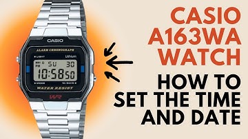 Casio A163WA Set Time and Date Setting