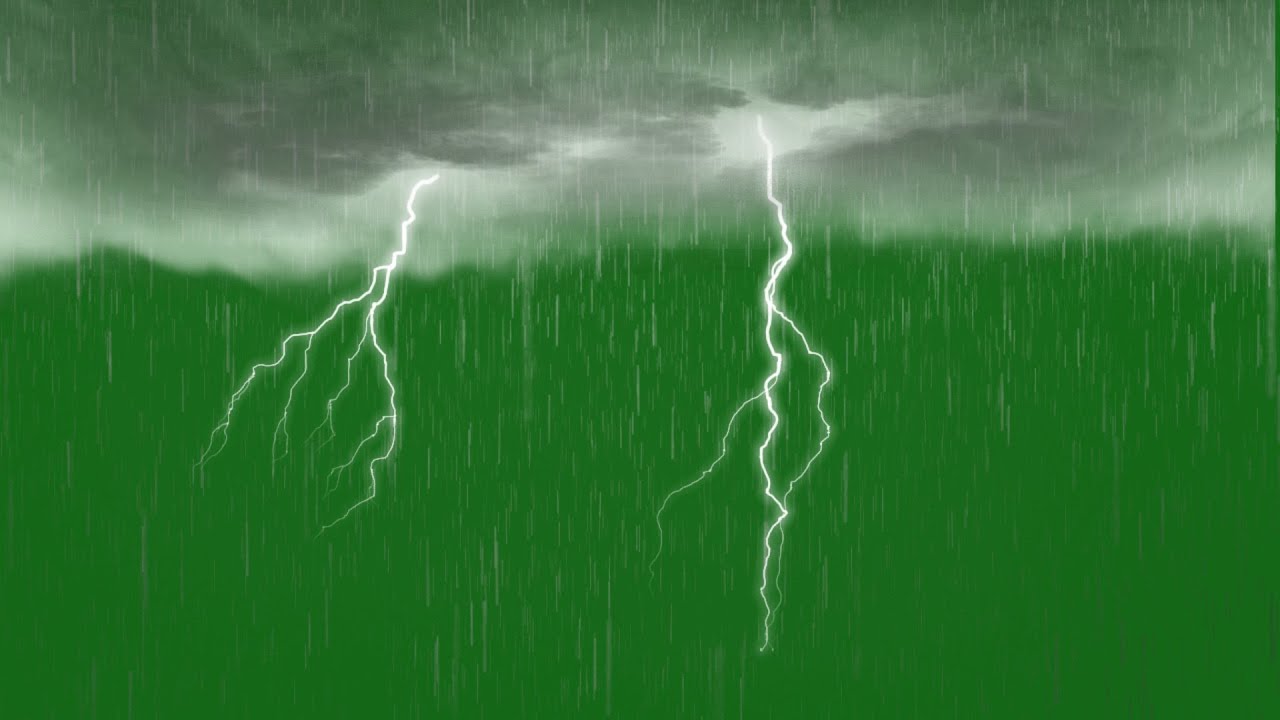 Green Screen Rain With Thunder Effects  Rain Effect With Lighting Effect  New Rain Thunder  Shorts