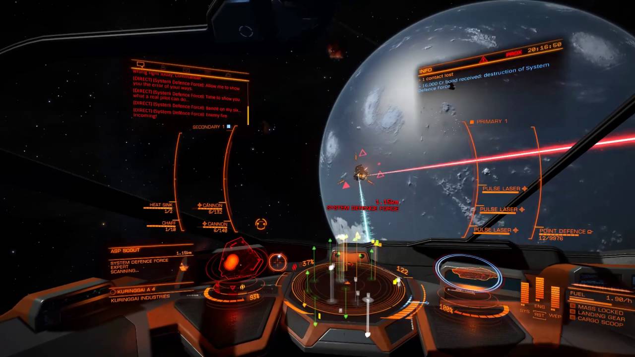 Elite Dangerous 2.1.05 - solo Python in CZ (with cannons!) - YouTube