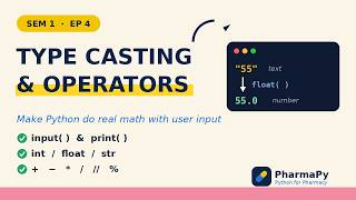 BP101T Unit 1 | Type Casting, Operators & Input/Output| LEC 4
