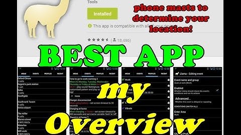 APP overview - Llama - Location Profiles - Learn / Overview of this FANTASTIC - not TASKER app