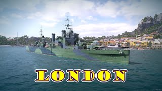 Meet The London! Tier 5 British Heavy Cruiser (World of Warships Legends Xbox One X) 4k