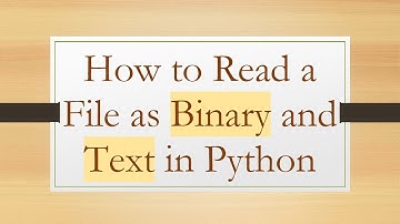 How to Read a File as Binary and Text in Python