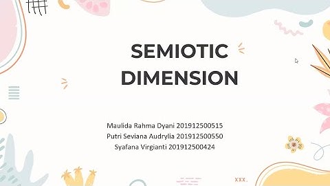 Group 9 - Semiotic Dimension