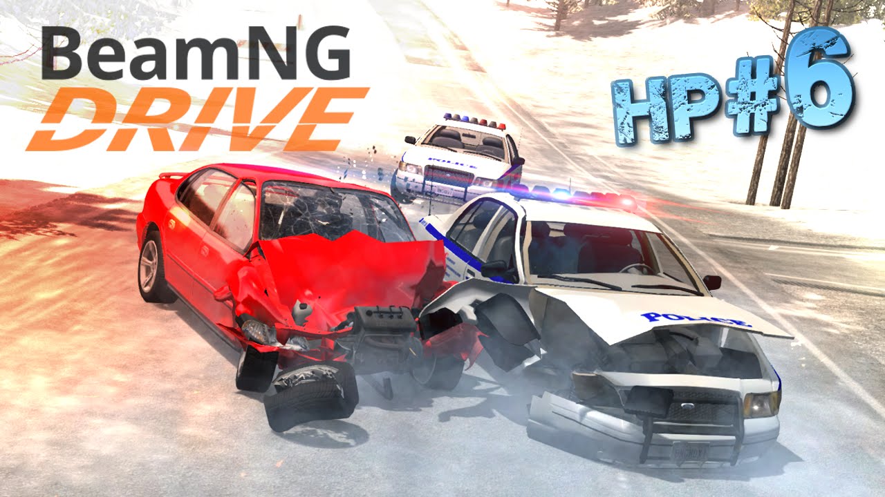 BeamNG.drive - Hot Pursuits #6 [Pit Maneuvers, Roadblocks & Crashes]