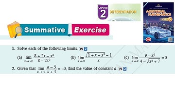 Differentiation summative exercise Q1 Q2  pembezaan latihan sumatif form 5 kssm textbook form 5