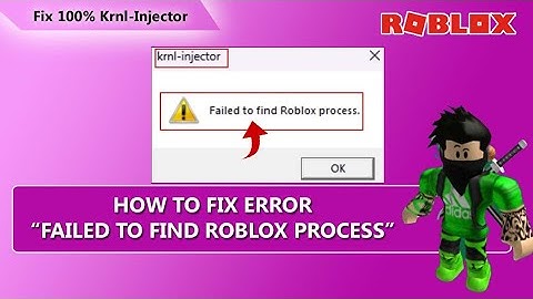 How to Fix Error Failed to Find Roblox Process || Krnl Injector Error on Roblox