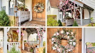 small porch decorating ideas ~ spring decor ~ thrifted decor ~ spring decorating ep 4