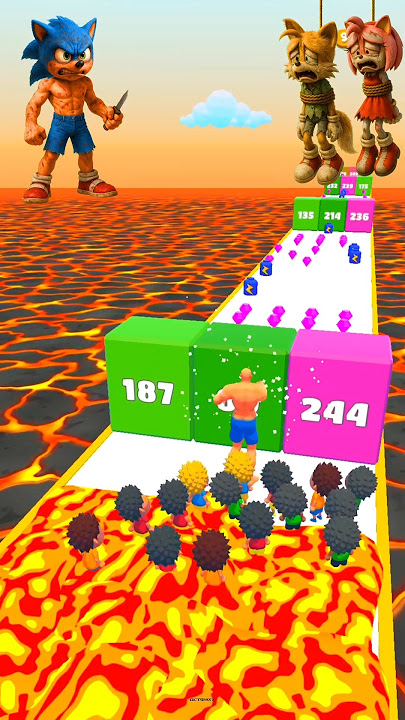 HELP! SONIC WITH A KNIFE & TAILS & AMY TRAPPED IN LAVA 3D! 😰🔥#gaming #shorts #shortfeed #viralshorts