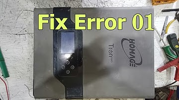 Homage tron duo error 01 / fault 01 | Homage inverter repair